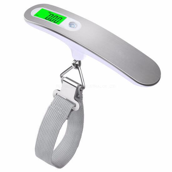 Curved Digital Luggage Scale White