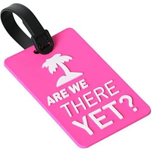 Luggage Tag - Are we there yet  Pink