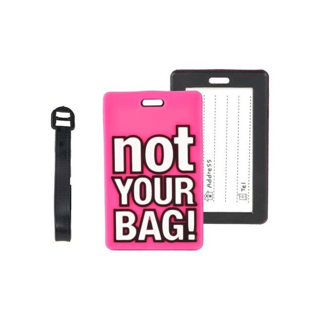 Luggage Tag - Not Your Bag Pink