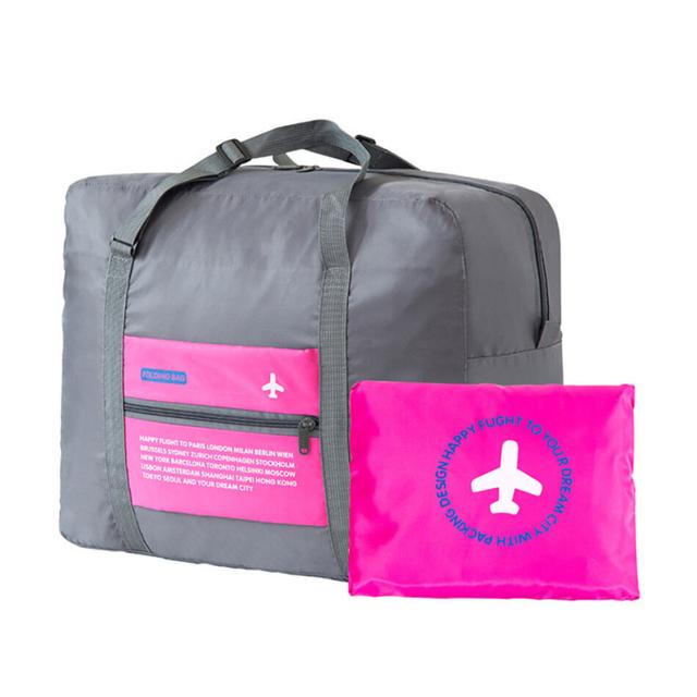 Foldable Travel Handbag Fuchsia